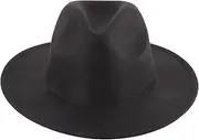 [TENDYCOCO] Men's Hat Men Hats Denim Hats for Men Bonnets for Men Fedora Hat for Men Flat Top Hats for Men Hats for Men Fashion Cowgirl Hat for Men Fashion Jazz Hat Polyester Cotton Black