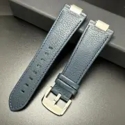 27mm Blue Leather Strap For TISSOT PRX Powermatic 80 Watch Band 40mm T137410A