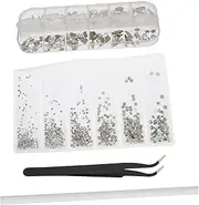 Nail Art Jewelry Set 3D Flatback Gems Ab Crystal Rhinestones Nail Gems Charms Multi-Shape Diamonds