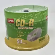 Staples CD-R Recordable Discs - 50 Pack Spindle (New Sealed)