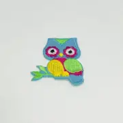 Colourful Owl Patch — Iron On Badge Embroidered Motif — Bird Animal Colorful