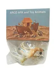Arco Noahs Ark Toy Animals Plastic Figures SEALED bag 1970s vtg Deer Elk Doe usa