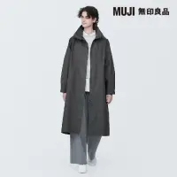 在飛比找momo購物網優惠-【MUJI 無印良品】女棉混撥水加工立領大衣(共3色)