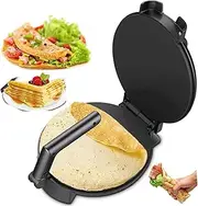 Electric Roti Maker,10 inch Double-Sided Heating Non-Stick Chapati Maker Machine,1400W Adjustable Temperature Crepe Pancake Maker with Anti-scalding Handle &Indicator Lights,for Omelettes,Flatbread
