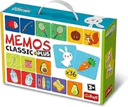 Trefl - Memos Classic & Plus, Logic - Educational Game for Toddlers, Find Picture Couples, Various Variations of Fun, Classic Memory Game for Children from 3 Years