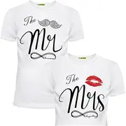 [picontshirt] Matching Shirts Set for Couples Him and Her Husband Wife