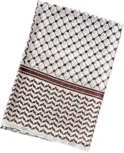 [generic] Women Kaftan Hijab Scarf Plaids Pattern Shawl Headscarf Adult Desert Hijab Headscarf Turban Hairwrap