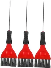 TOGEVAL Hair Tint Brush Professional Salon Hair Dye Brush Long Tail Made of Plastic Stainless Steel