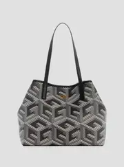 GUESS Women's Black Logo Vikky Tote Bag