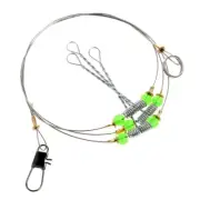 Anti-Winding Swivel String Fishing Hook Steel Rigs Wire Leader Fish Hooks Snaps