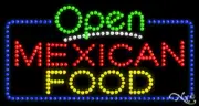NEW “OPEN MEXICAN FOOD" 32x17 SOLID/ANIMATED LED SIGN W/CUSTOM OPTIONS 25535