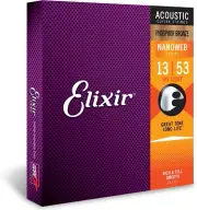 Cuerdas guitarra acústica Elixir(bronce fosforado, NANOWEB, tono rico, HD Light)