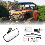 12V Electric Windshield Wiper Motor+Center Mirror For 2022-24 Polaris RZR Pro R