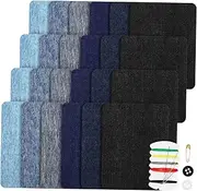 HOODANCOS 30pcs Cotton Iron Patches for Jeans Repair Versatile No Sew Patches for Clothing Easy Application for Stylish Restoration