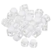 Cord Locks, 20 Pack Hexagonal Spring Toggle Stopper, Clear White