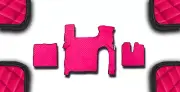 PINK ECO LEATHER 3 LAYER FLOOR MATS FOR RHD MAN TGX 2007-2017 MANUAL 2 DRAWERS