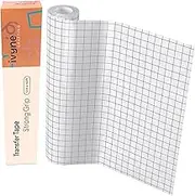 iVyne Transfer Tape for Vinyl Cricut - High Tack 12'' x 50 ft Black Grid, Strong Grip Transfer Paper Roll Suitable for Craft Adhesive Vinyl Used for Stickers, Windows, Signs, Mugs and Home Décor