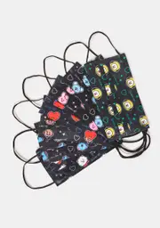 [The Crème Shop] Black 3-Ply Disposable Protective Face Masks