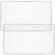 2 Pcs Stainless Steel BBQ Mesh Barbecue Grill Net Nets Multifunction