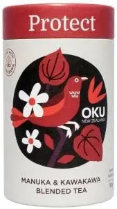 OKU NEW ZEALAND Protect Manuka & Kawakawa Blended Tea Loose Leaf 30g