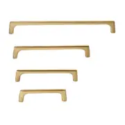 Brass Cabinet Handles 4 Sizes Simple Modern Pulls for Drawer Closet Door Use
