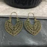 2” Bronze-tone Earring Set Bohemian Retro Drop Dangle Hook New Free Ship 7166