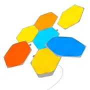 Nanoleaf Shapes 7 Hexagons Smarter Kit Multicolor Hexagon Wall Light Panels WiFi