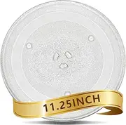 11.25'' Replacement Microwave Glass Plate Compatible with GE,Whirlpool and Kenmore - 11 1/4" (28.5cm) Microwave Plate Turntable Tray, Heating Food Accessories, Dishwasher Safe