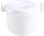 Aswalling Microwave Rice Cooker Multifunction Small Lunch Container Microwave Cooker Cookware for Microwave Oven 17.5x21x14cm