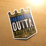 Straight Outta Kauffman vinyl sticker - 3"x4"