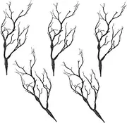 RORPOIR 5pcs Dried Tree Branches Decorative Fake Antlers for DIY Flower Arrangements Unique Twigs for Halloween Table Centerpieces Rustic Home Decor Accents