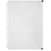 Marbig Binder Pocket Zip Closure A4 Clear Pack 12