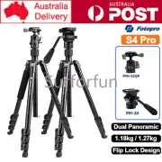 Fotopro S4 Pro Aluminum Alloy Camera Tripod Dual Panoramic Ball Head Fluid Head