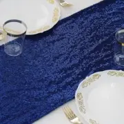 12"x108" Royal Blue SEQUIN TABLE RUNNER Wedding Party Catering Event Linens SALE