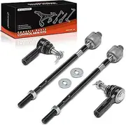 A-Premium Set of 4, Front Inner Outer Tie Rod End Kit, Compatible with Nissan Pathfinder 1996-2004, Pathfinder Armada 2004 & Infiniti QX4 1997-2003