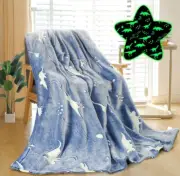 Glow in The Dark Dinosaur Blanket for Boys 50 X 60 inch