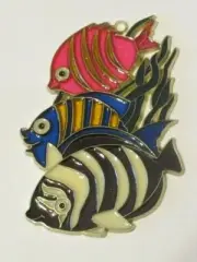TROPICAL FISH SUNCATCHER (BLACK AND WHITE BOTTOM) (THREE FISH SUNCATCHERS)
