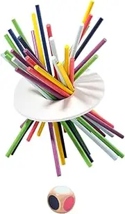 ibasenice 1 Set Balance Bar Toy Wooden Playset Table Runners Balancing Sticks Parent-Child Game Pick up Sticks Game for Kids Pick-up Sticks Pickup Sticks Game Balance Beam Household Toddler
