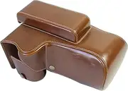 Nikon COOLPIX P1000 Full Protective Bottom Opening PU Leather Camera Case Bag Brown