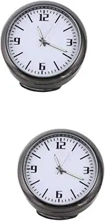 2pcs Car Clock Car Vent Clips Charger Powered Mini Alarm Clock Travel Electric Magnetic Clock Truck Mini Dashboard Clock Small Clock Car Decor Clock for Car Dashboard Kit Abs