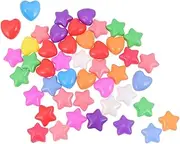 Kisangel 80pcs Star Pits Balls Ocean Balls Pool Party Children's Star and Heart for Indoor/