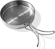 Camping Pan with Folding Handle, 15 cm Camping Plate, Ultralight Picnic Portable Plate Skillet, Camping Picnic Pan, Frying Pan for Camping Picnic Hiking Plate Bowl Pan Grill Plate Tableware