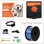 Wireless Electric Dog Fence System, Safe Electric Pet Containment System Waterproof Rechargeable Dog Shock Collar with Receiver, Hidden Wire Fence, 5 Correction Levels, 10 Acres, CE (1 Collar)