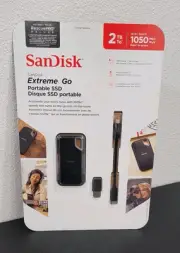 SanDisk NVMe Extreme Go Portable 2TB External SSD USB 3.2 Gen 2 USB-C - New