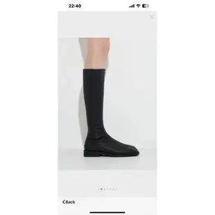 免運 CHARLES & KEITH 黑色拉鍊軟皮長靴 UK41 26cm