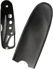 Ysyqkn Stainless Steel Foldable Beard Comb, Portable Pocket Comb for