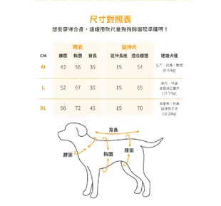 【汪喵星球】可調節防潑水狗狗聯名款雨衣，M/L/XL (10折)