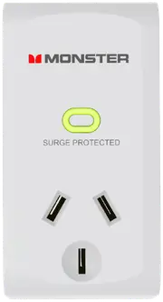 Monster Single Socket Surge Protector (White)
