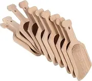 OFFSCH 10pcs Mini Wooden Tea Scoops Japanese Style Teaspoon for Seasonings Kitchen Accessories Tea Party Honey Spoons