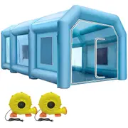 Portable Inflatable Paint Booth, 8 x 4 x 3 m Inflatable Spray Booth, Car Paint Tent Air Filter System & 2 Blowers, Upgraded Blow Up Spray Booth Tent, Auto Paint Workstation Motorcycle